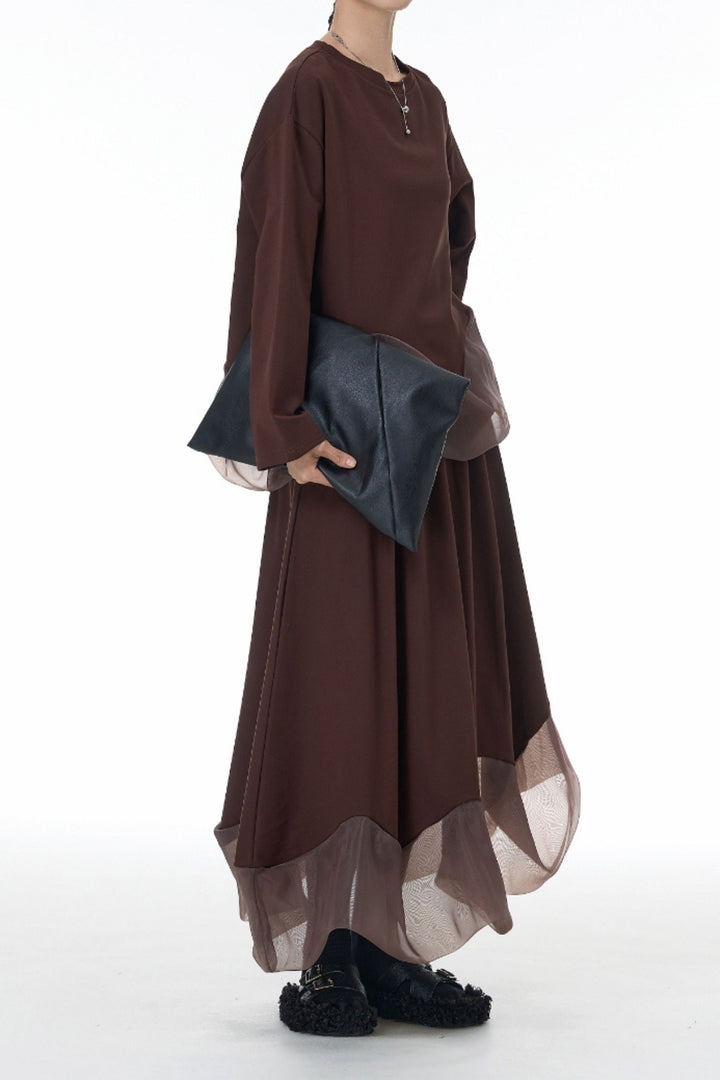 elegant brown co-ord outfit for festive occasions