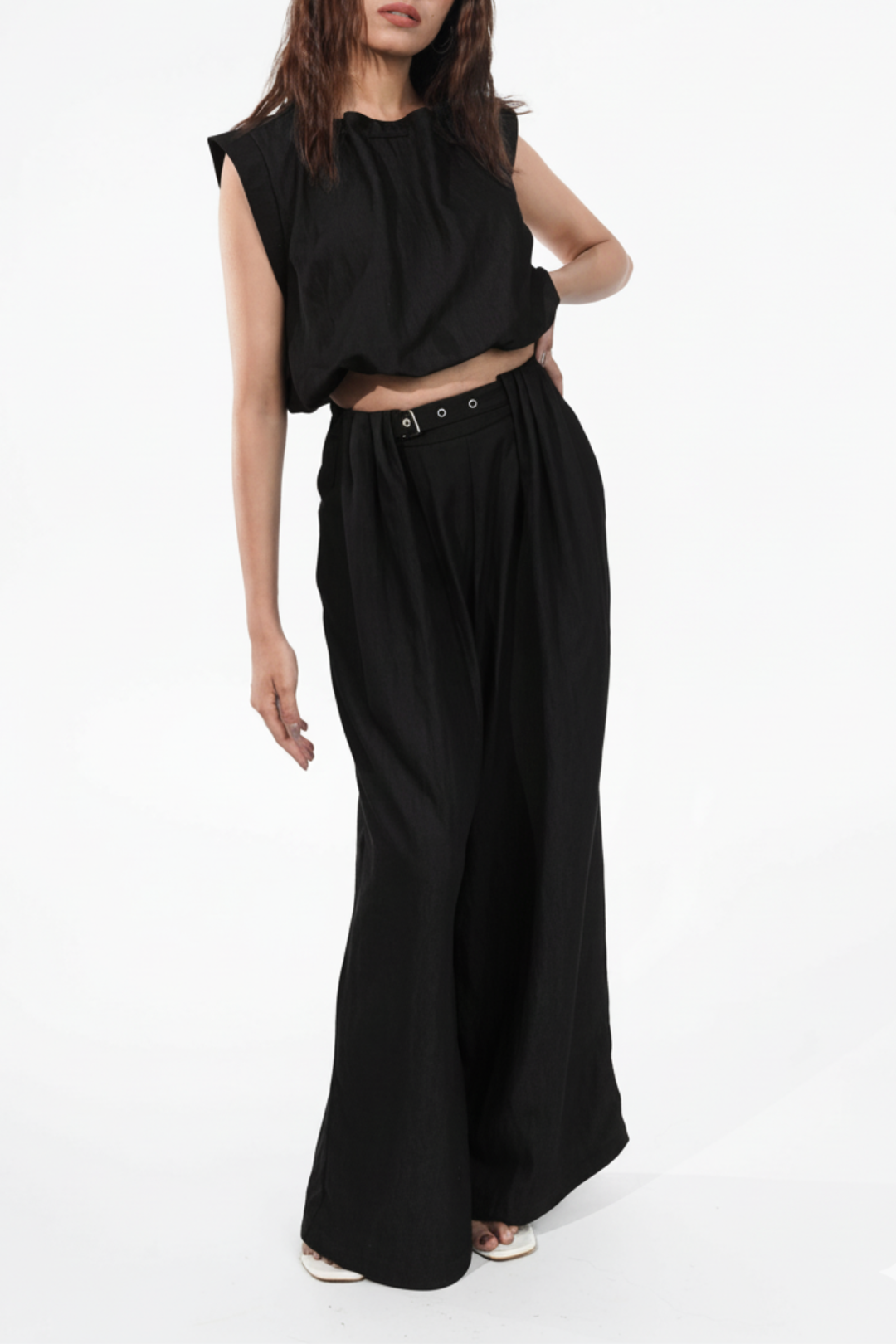 Poof Black Denim  Co-ord Set