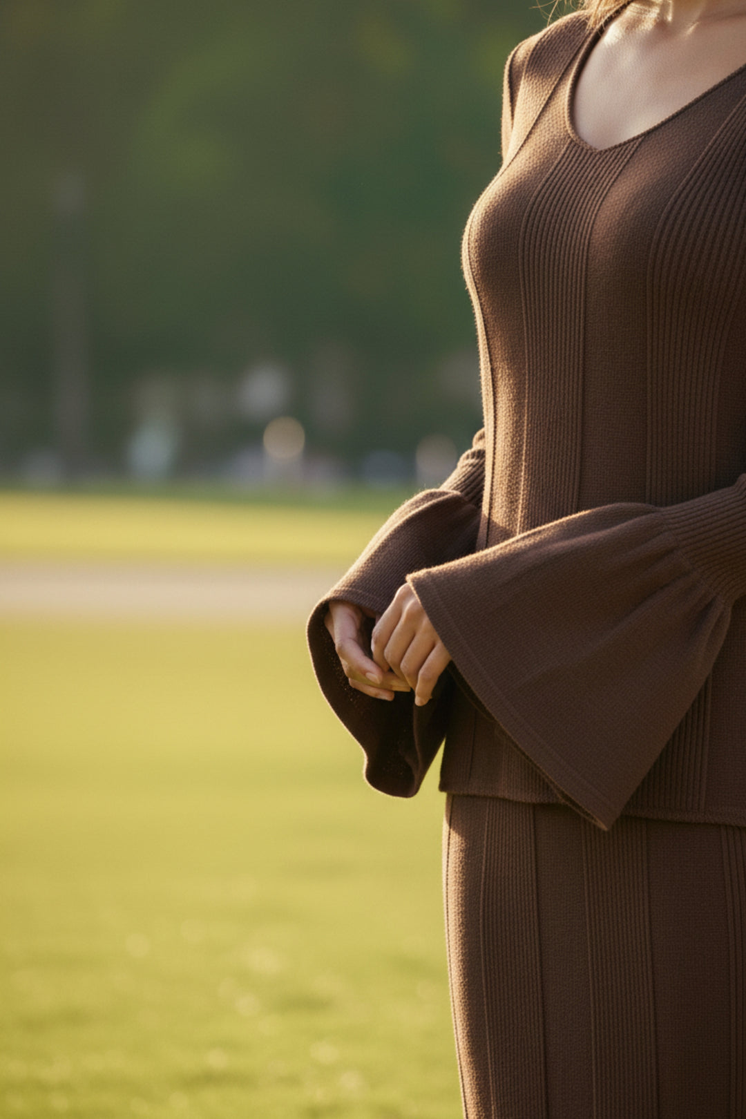 Hazel Knit Ruffle Skirt Co-ord Set