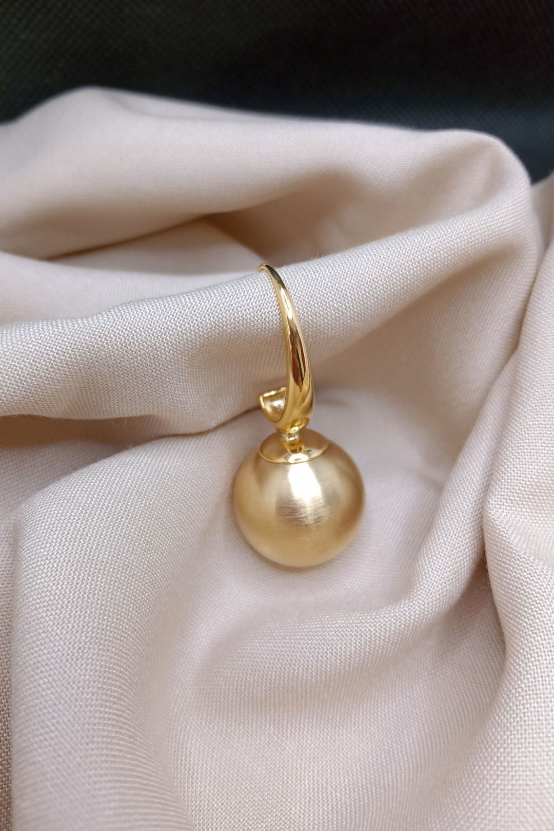 Gold Ball Dangle Drop Earrings