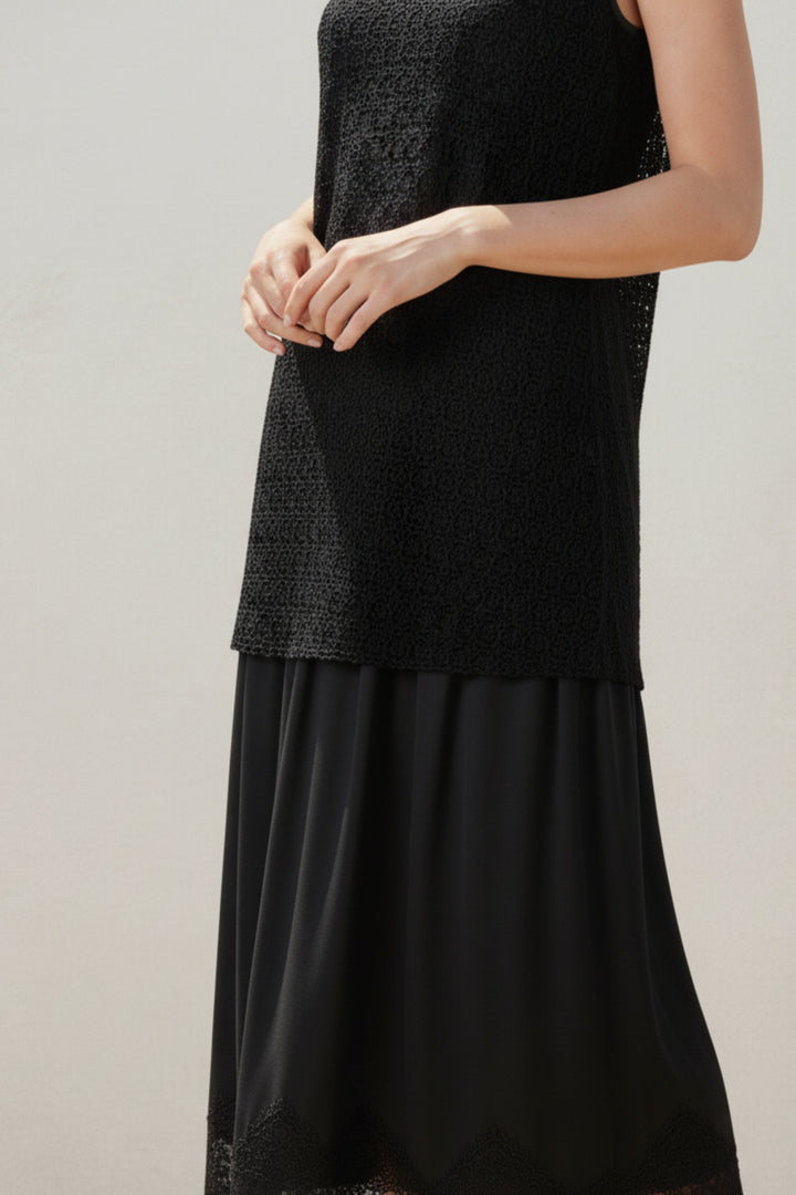 Noah Black Layered Dress