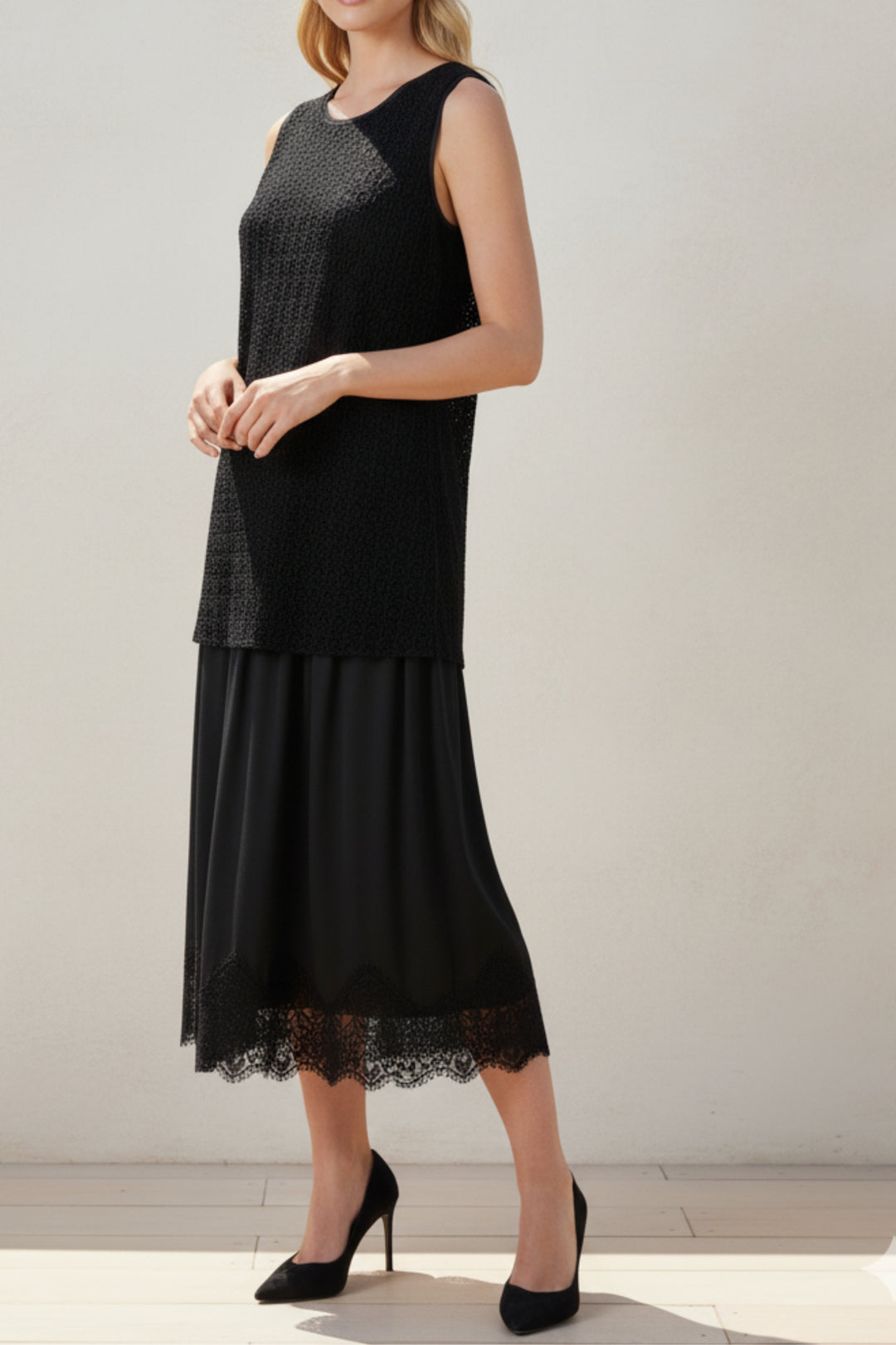 Noah Black Layered Dress