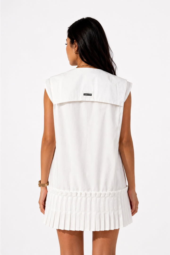White Origami Collar Shirt