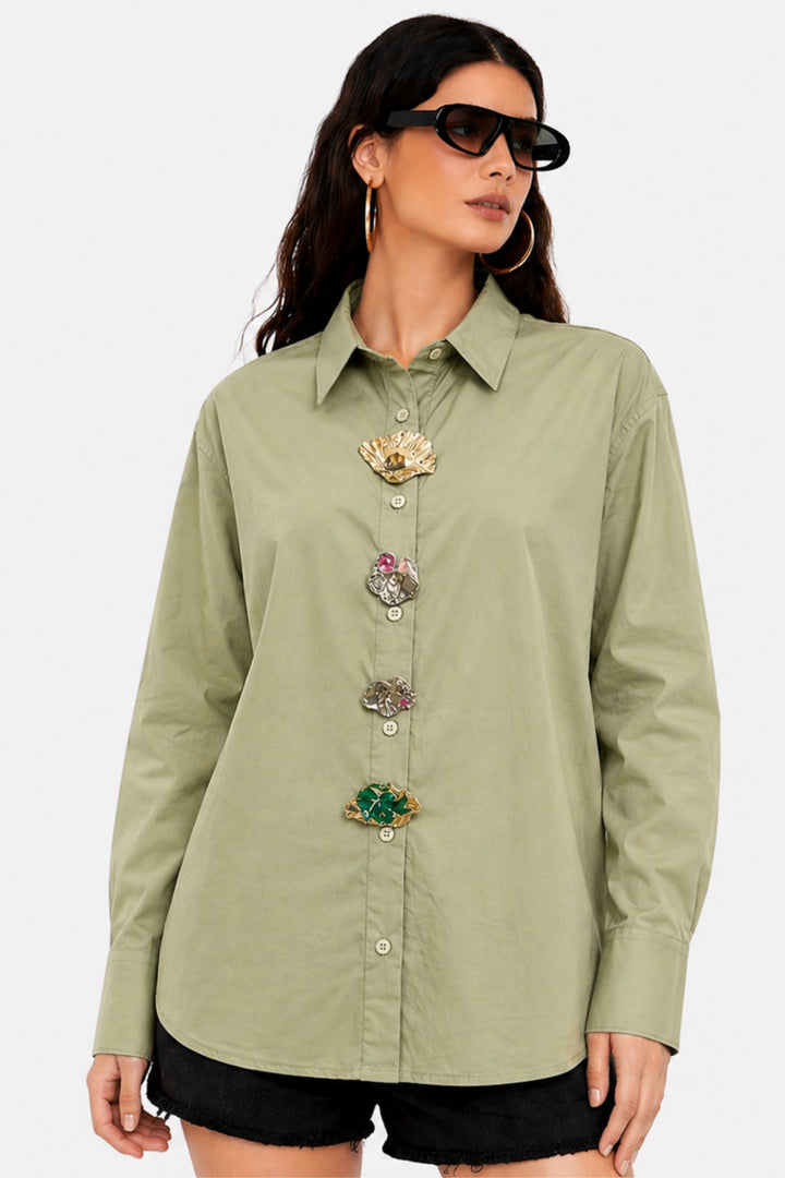 Sage Petal Charm Shirt