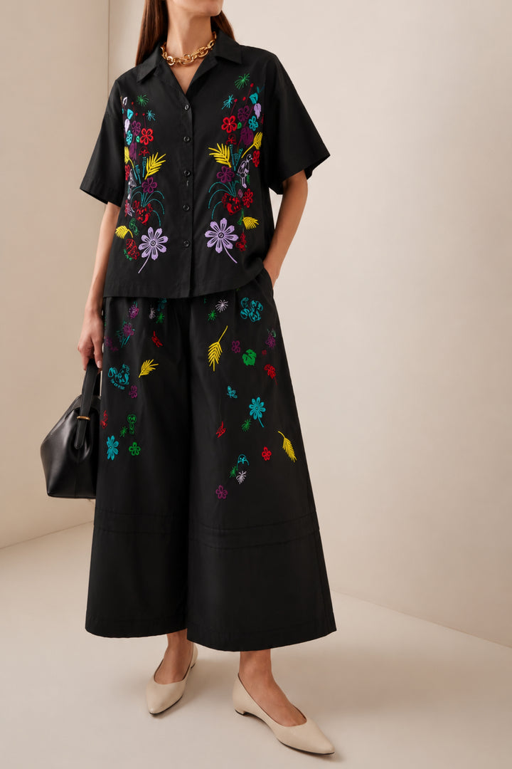 Detailed Embroidered Cotton Coord Set