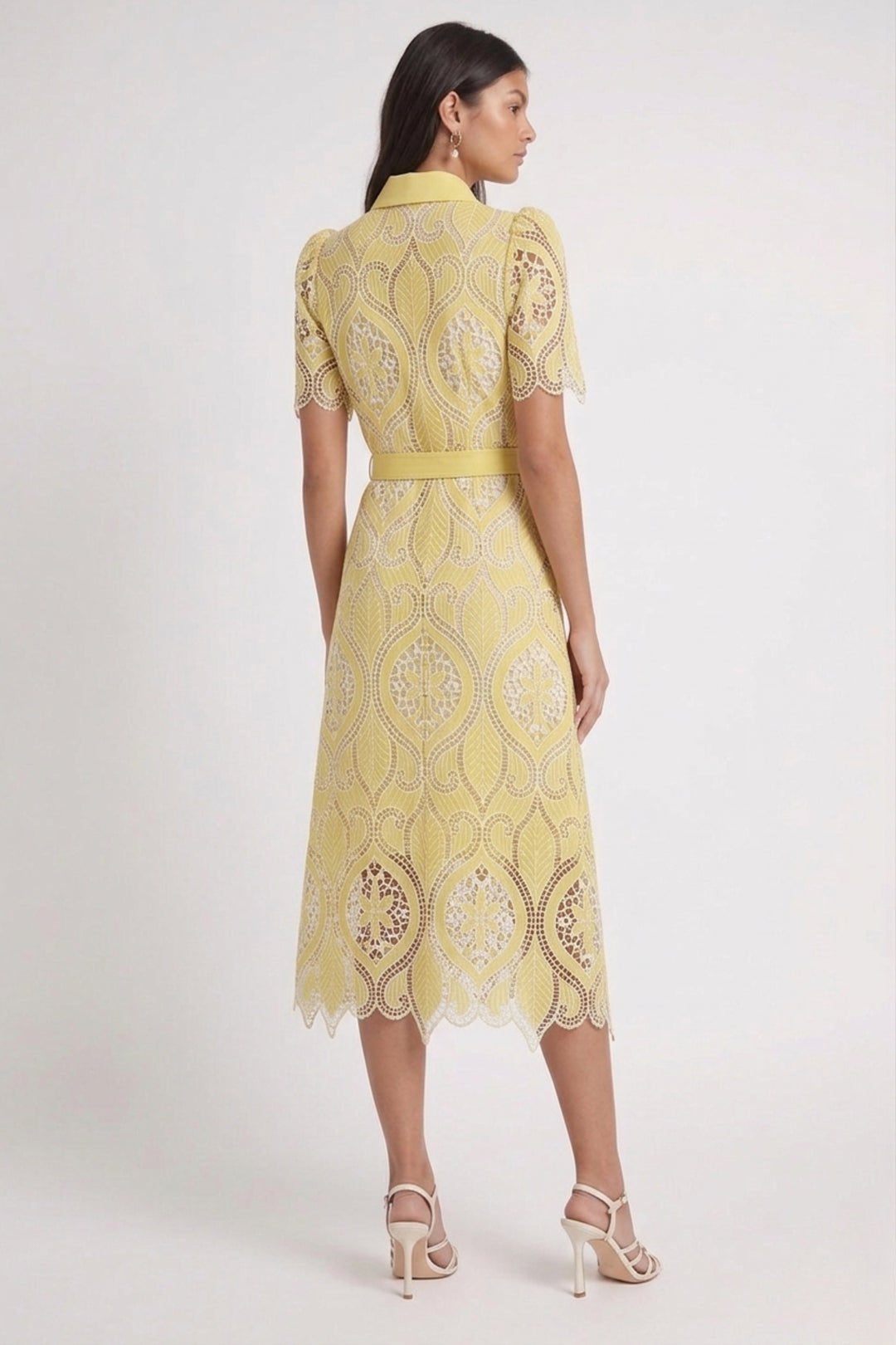 yellow lace dress