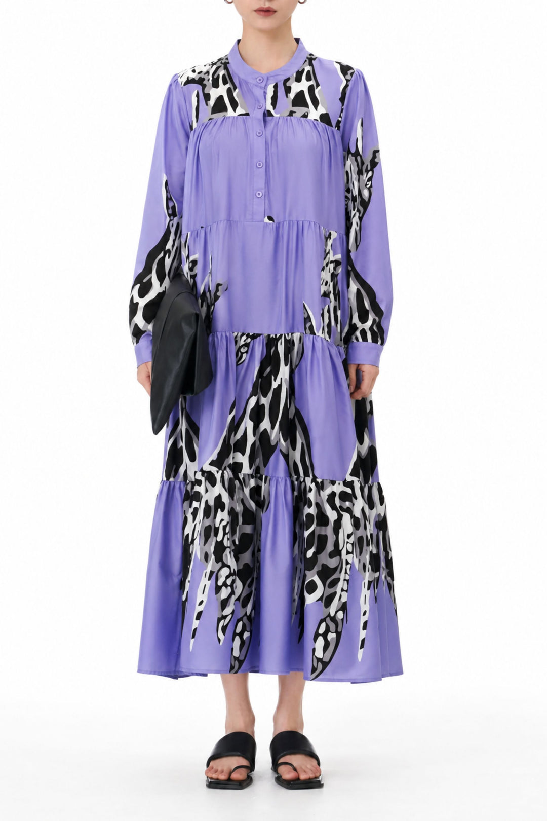 Relaxed fit tiered maxi dress
