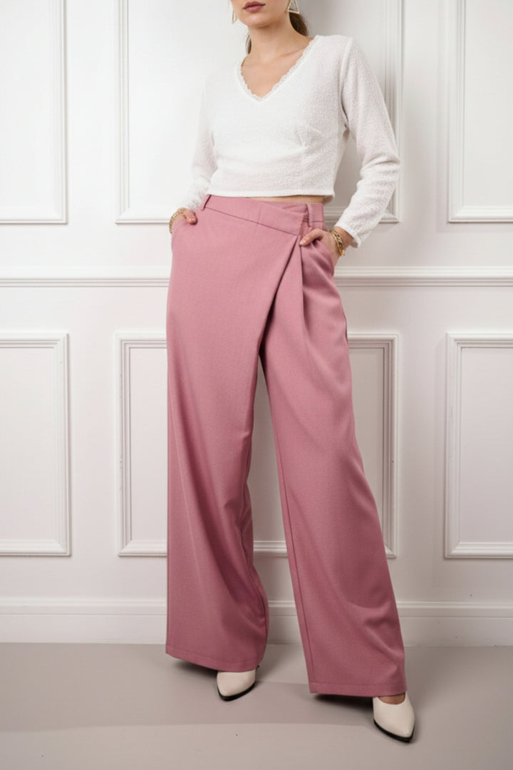 Wrapped Pink Asymmetrical Pants
