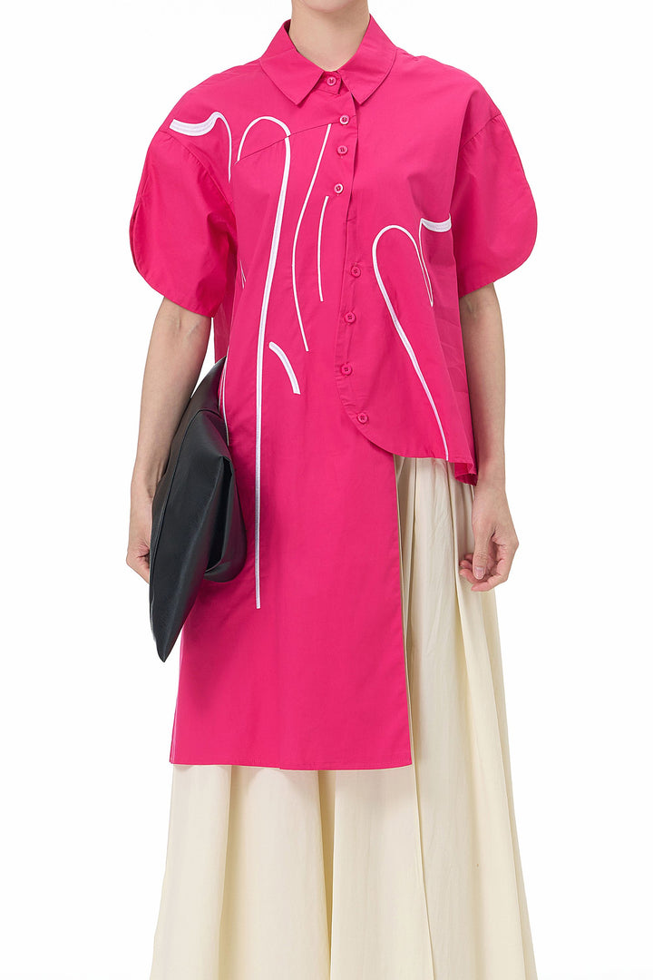 Felicity Pink Asymmetric Shirt