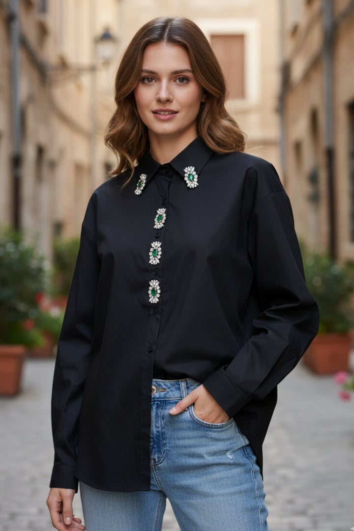 Noir Regal Gemstone Shirt
