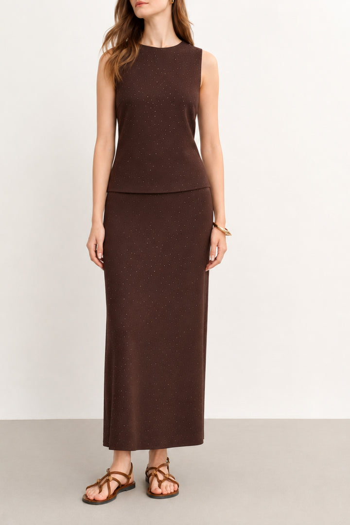 Cocoa Sparkle Knit Co-ord Set