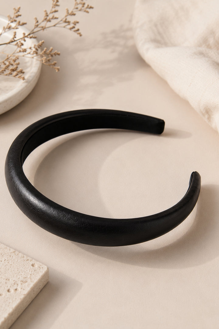 Soft Padded Faux Leather Headband
