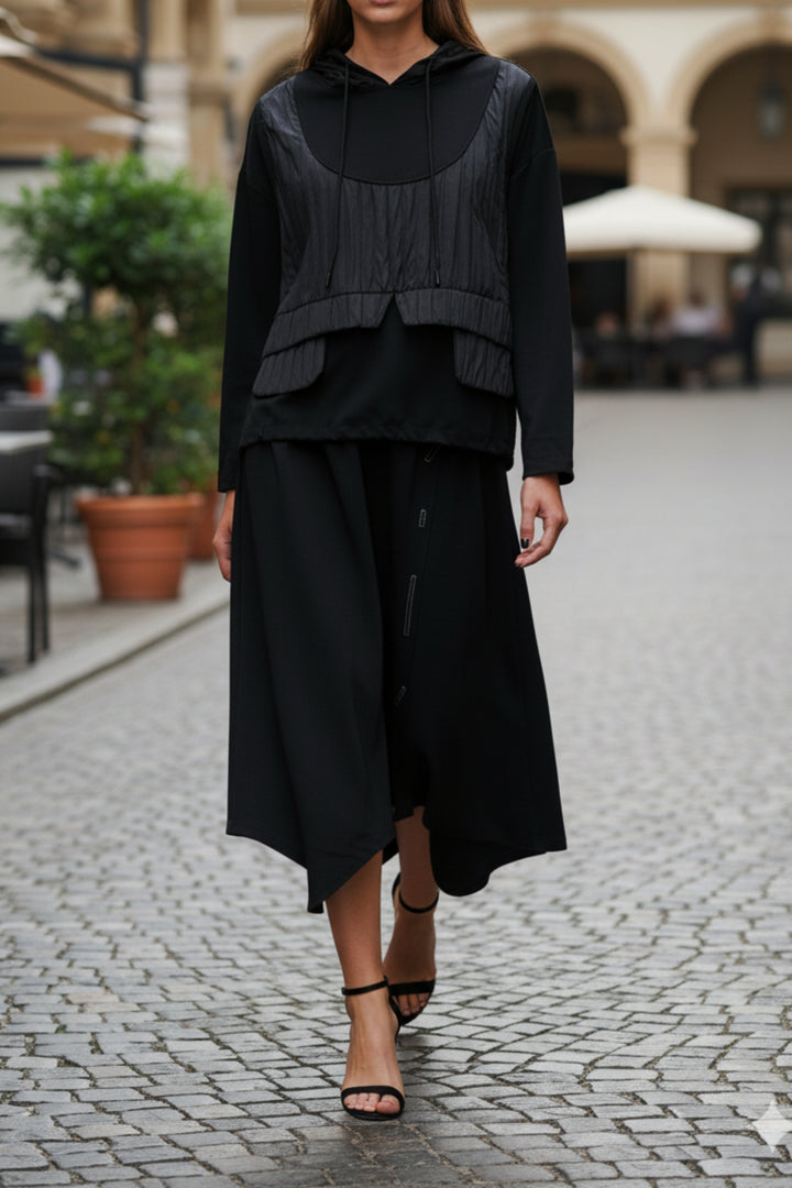 Hooded Monochrome Stitch Co-ord