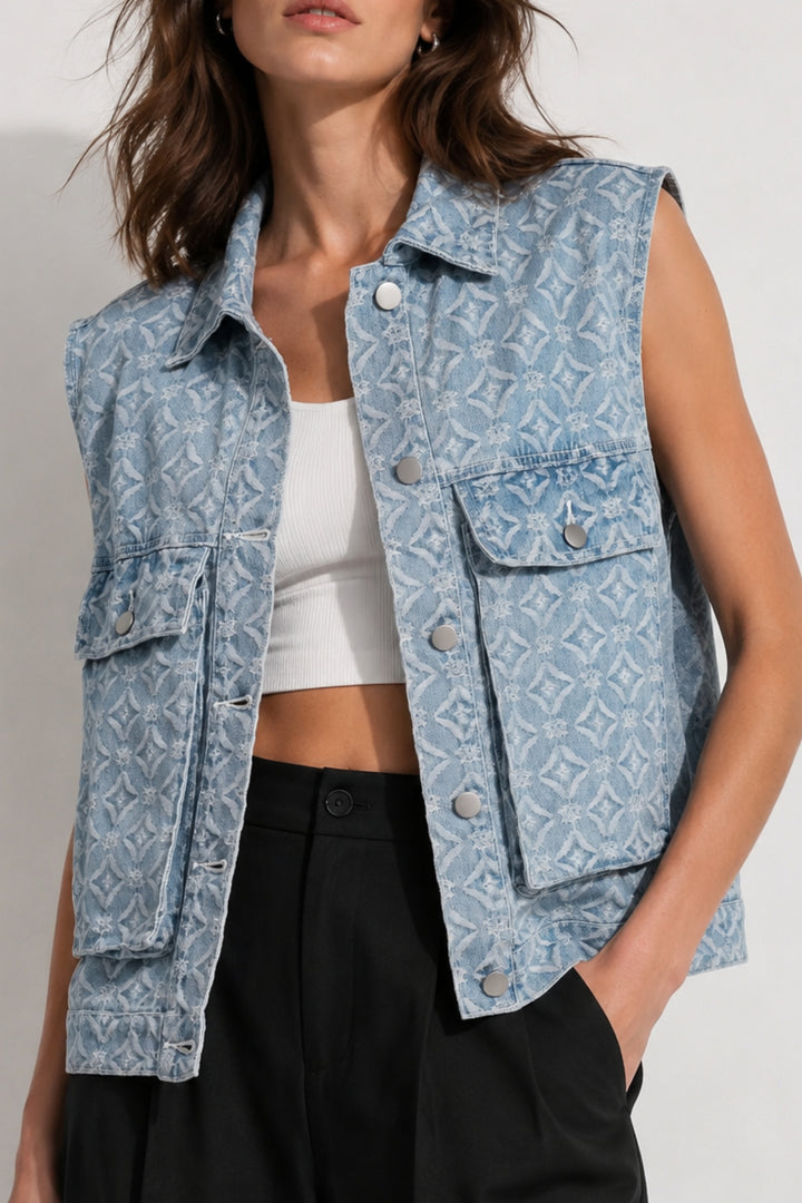 Skybound Denim Vest Jacket