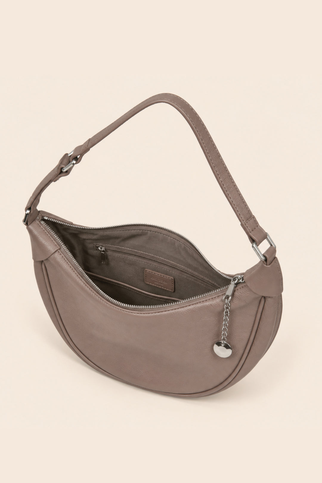 Luna Taupe Crescent Bag