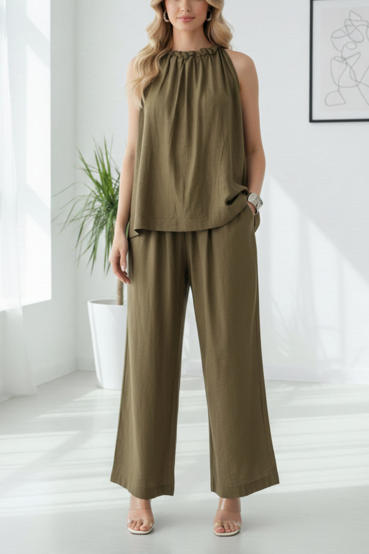 Twist Olive Co-ord Set