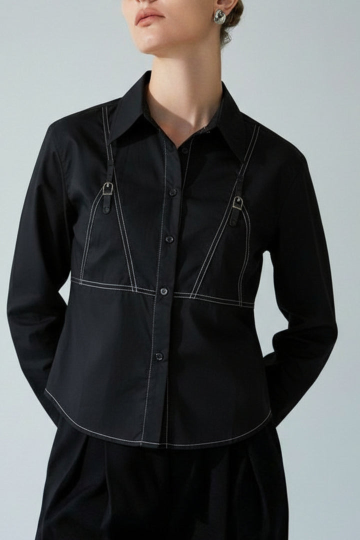 Bralette Pattern Black Shirt