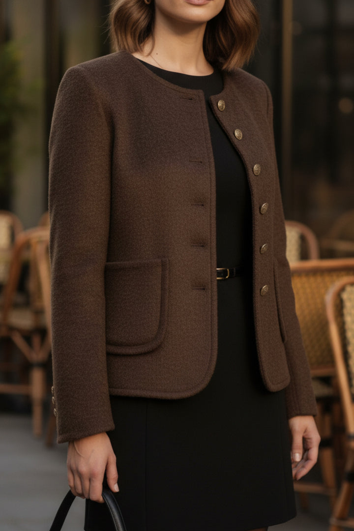 Brown Double-Sided Cashmere Blazer