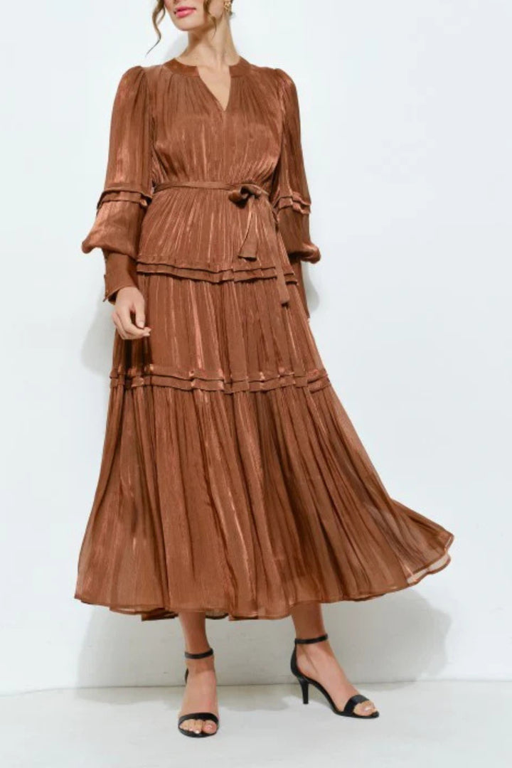 Metallic Bronze Tiered dress