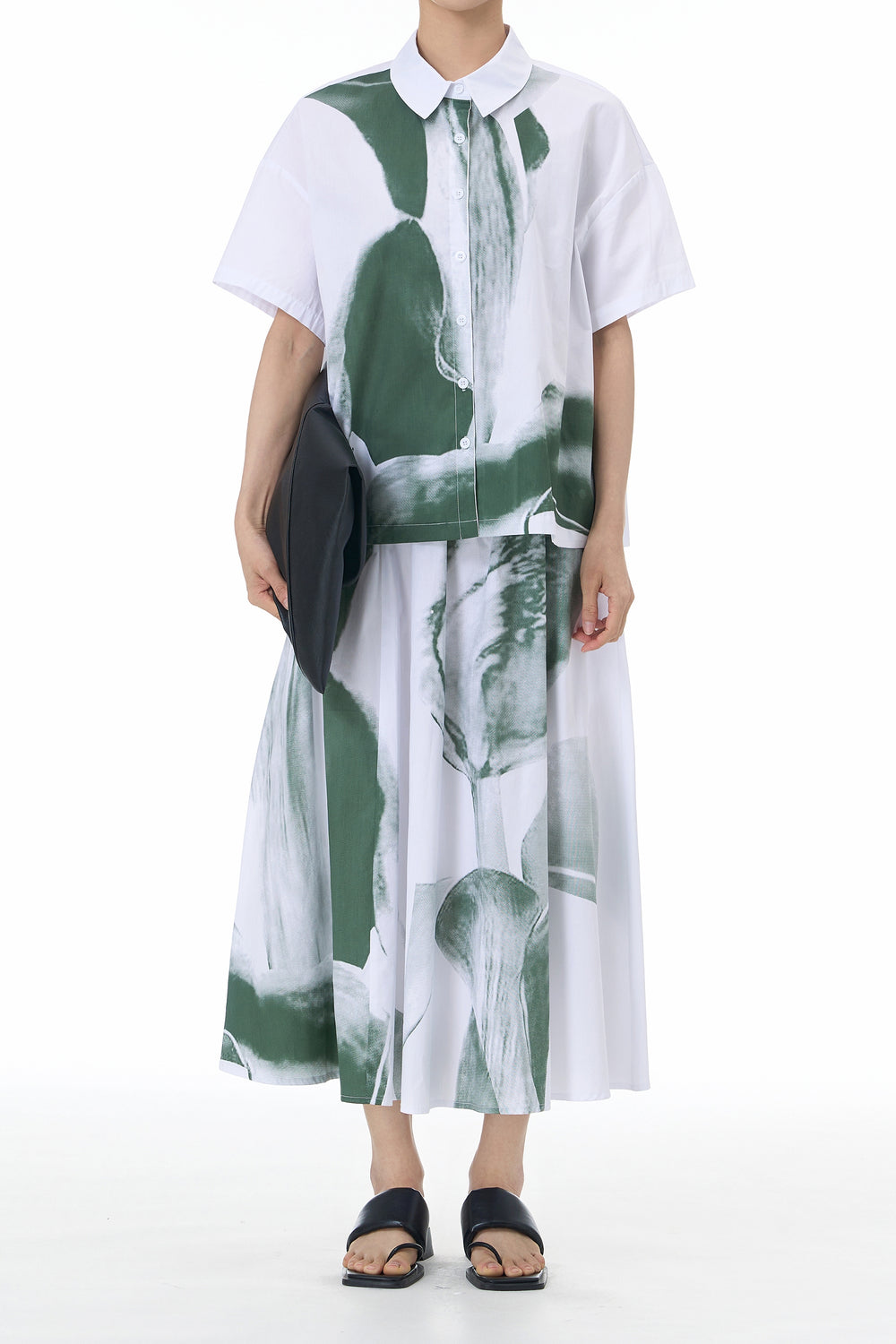 Marble print cotton coord set for women