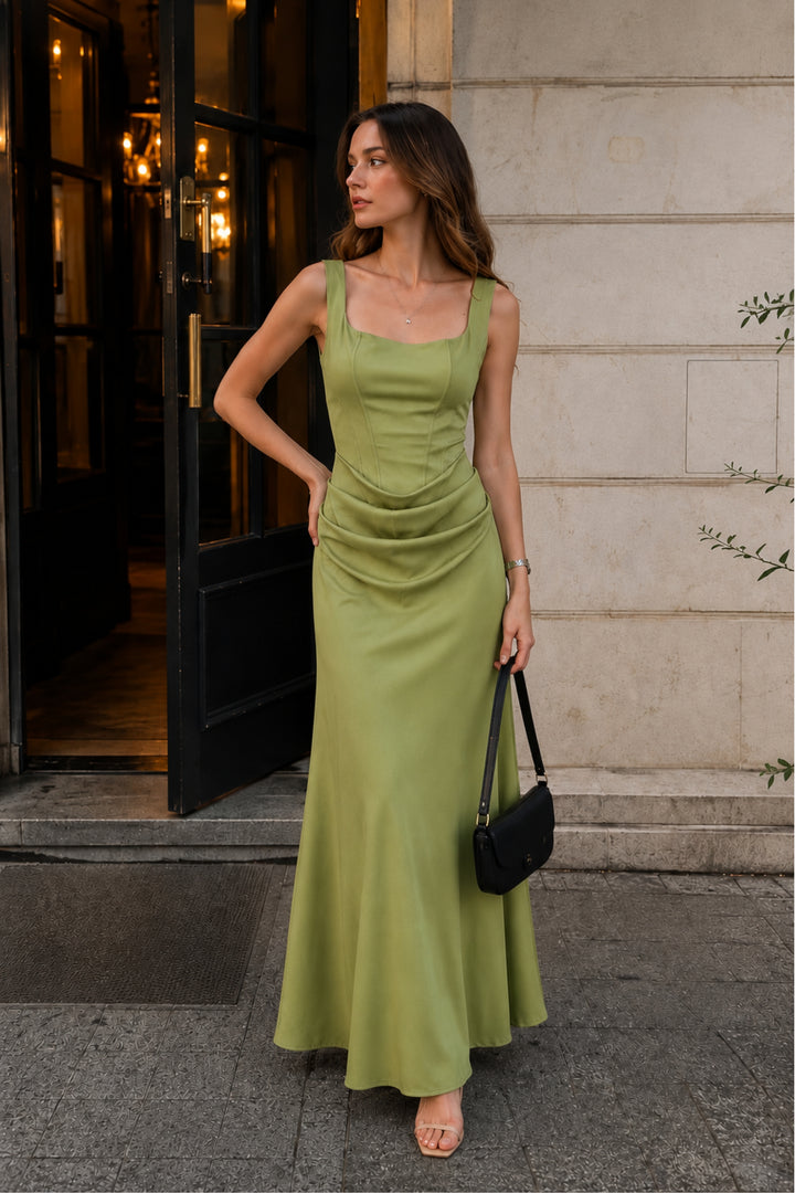 Jade Green Drape Dress