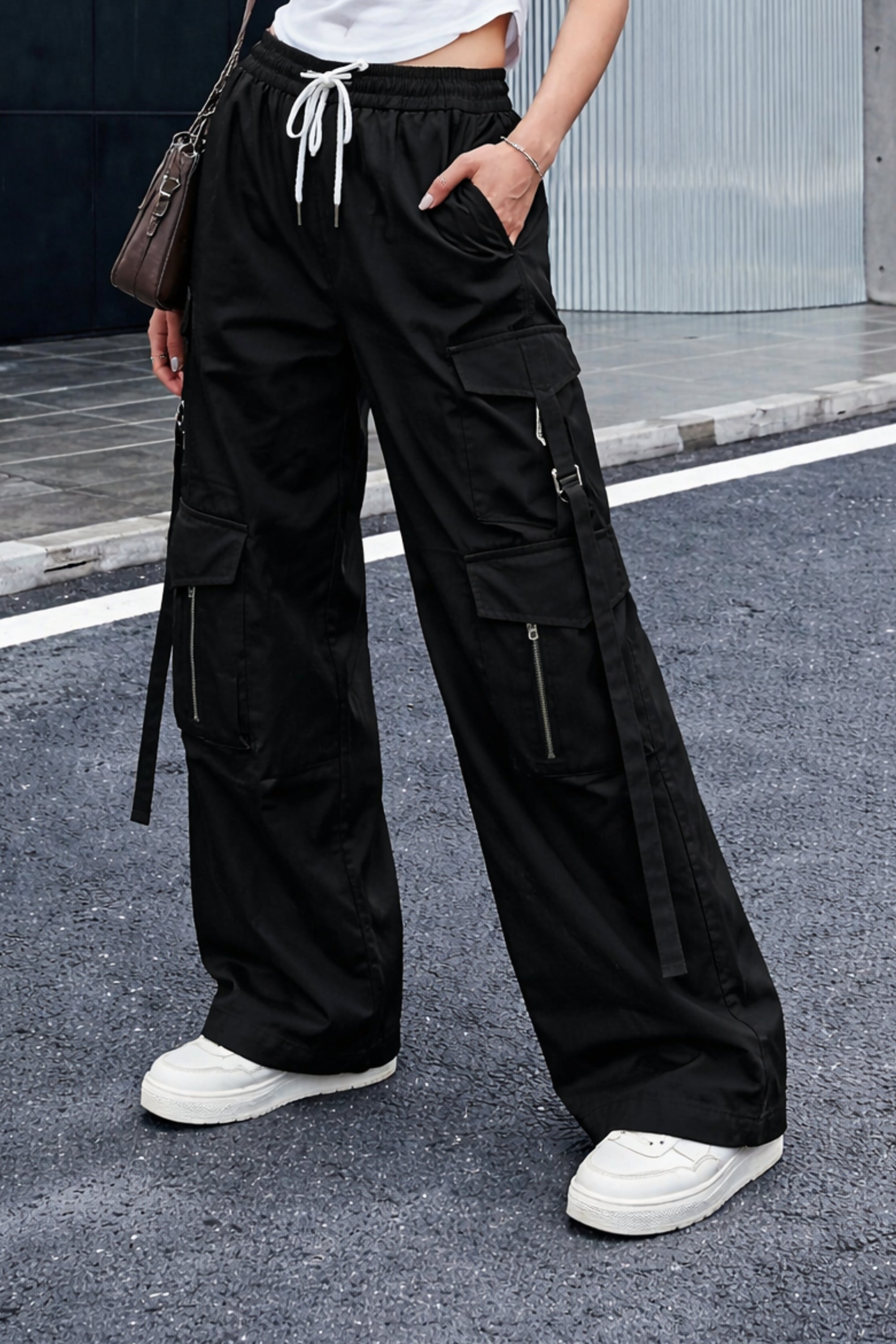 パンツ 24A/W loop cargo pants BLACK Flex Fit Urban | Oversized Street Style Cargo Pants – Nolabels