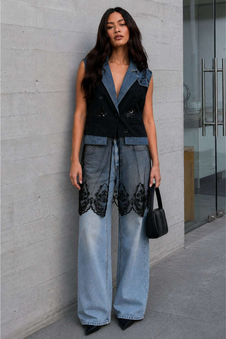 Denim Noir Fusion Vest