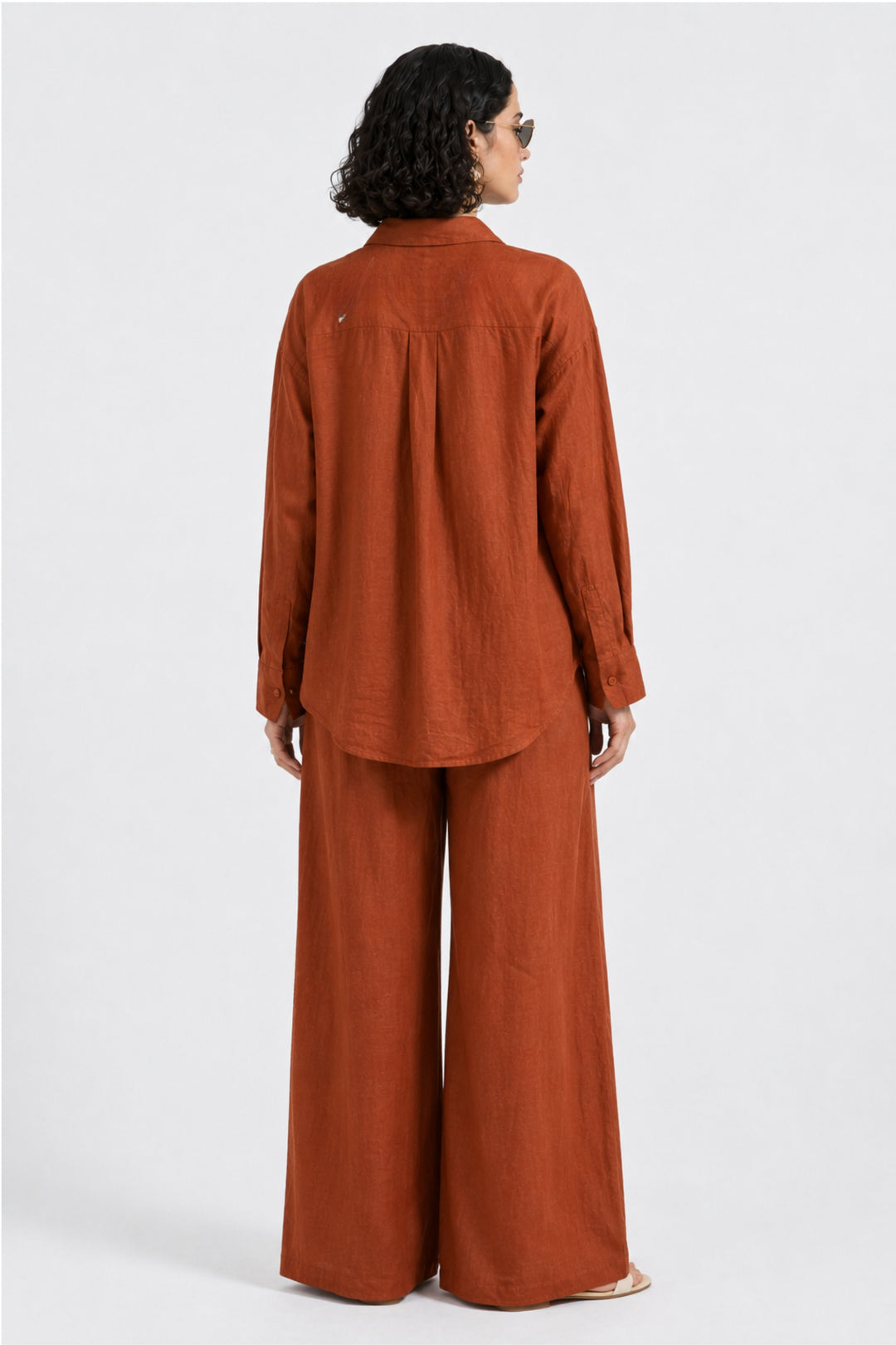 Rust Petal Embroidered Co-ord set