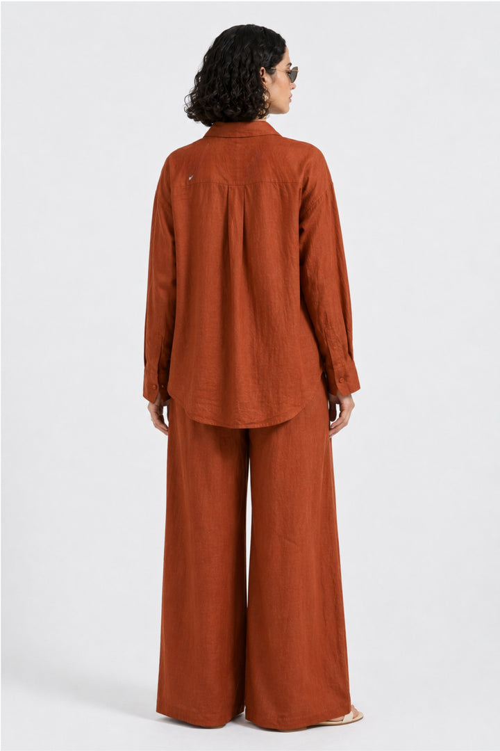 Rust Petal Embroidered Co-ord set