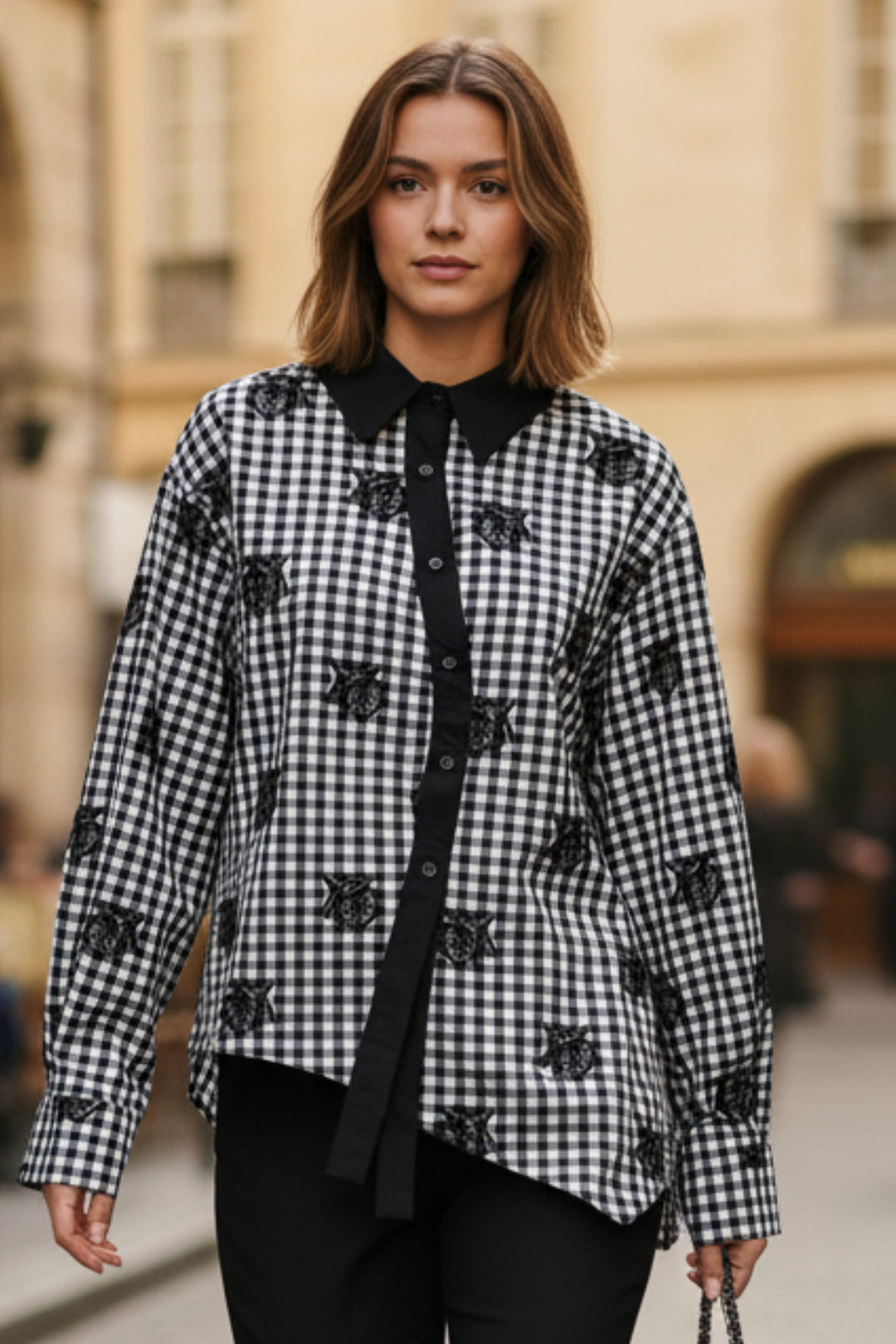 Black Rose Gingham Shirt