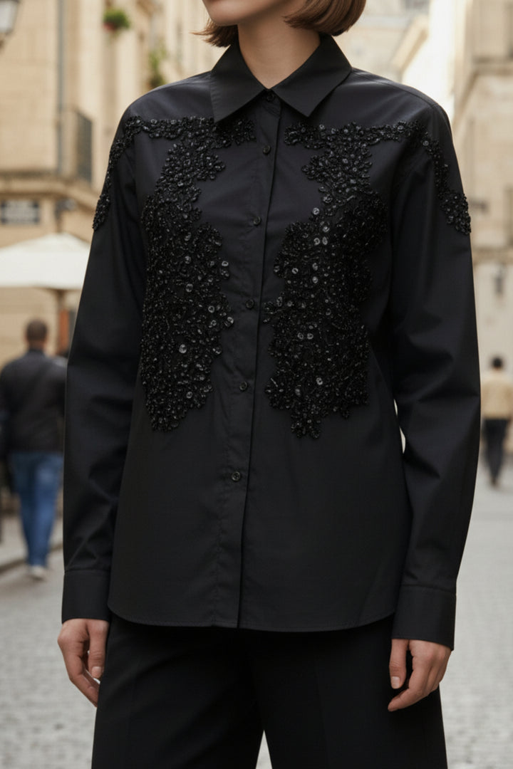 Twilight Luxe Beaded Shirt