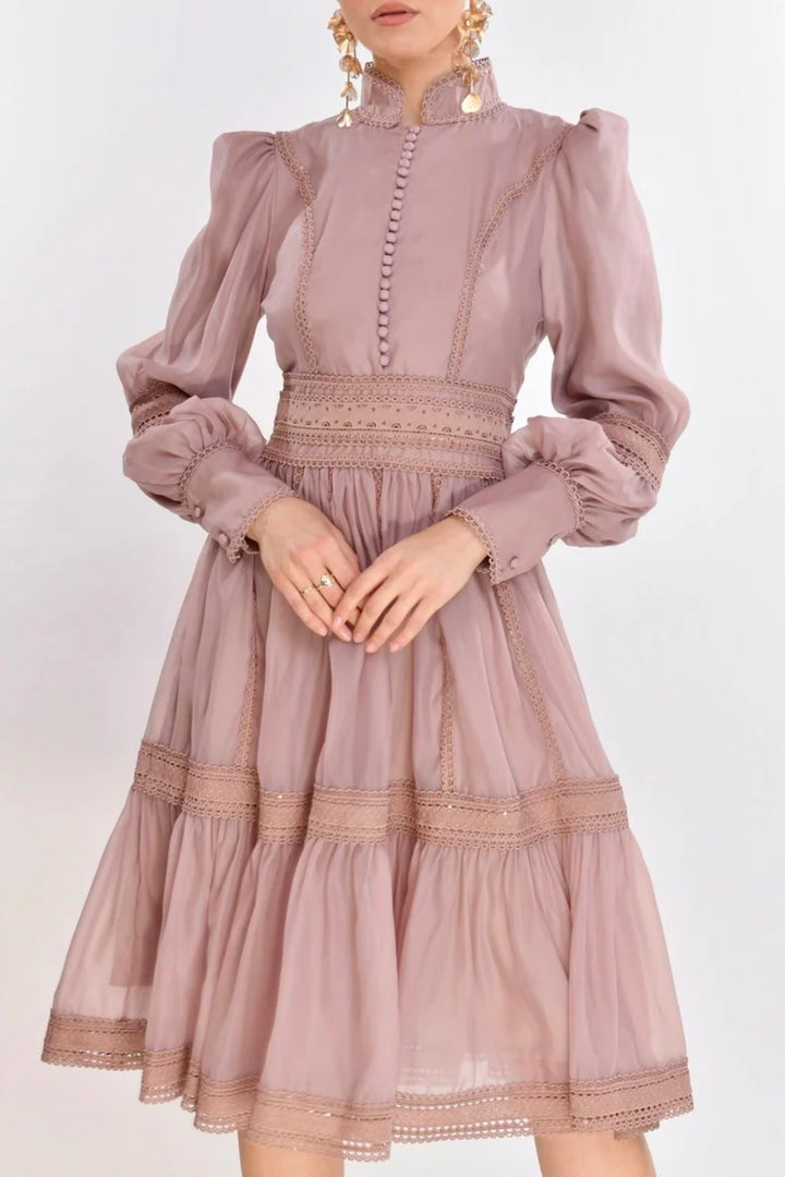 Vintage Rose Cutwork Dress
