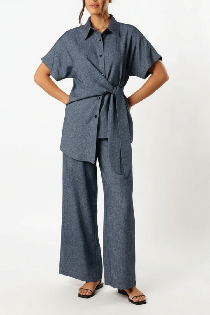 Denim Grey Knot co-ord set
