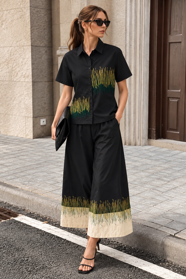 Bonnie Black Embroidered Co-ord Set