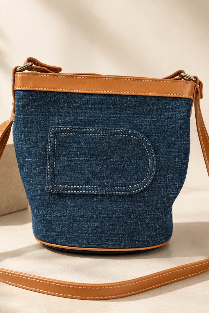 Denim Drift Bucket Bag