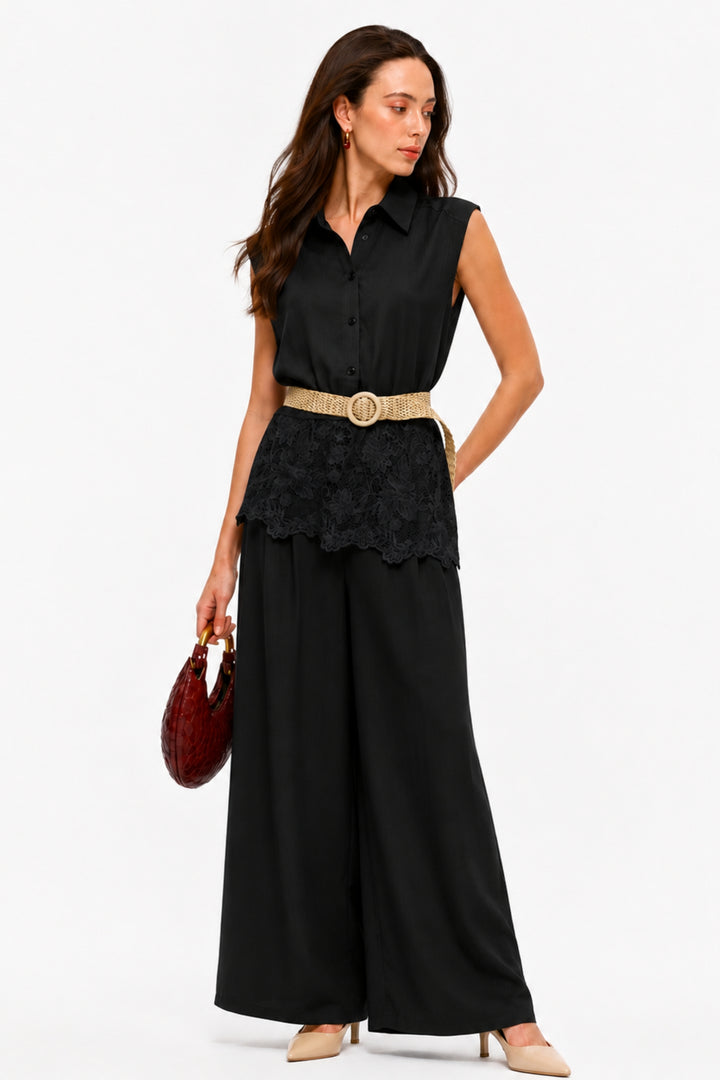 Onyx Belted Lace Co-ord