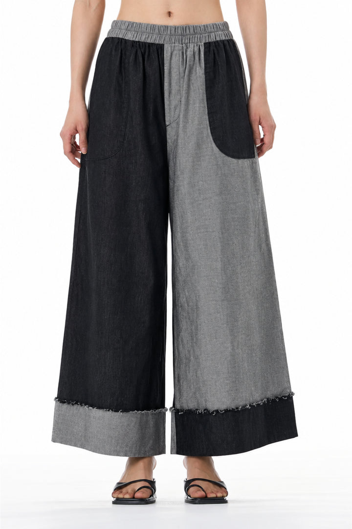 Monochrome Cotton Denim Pant