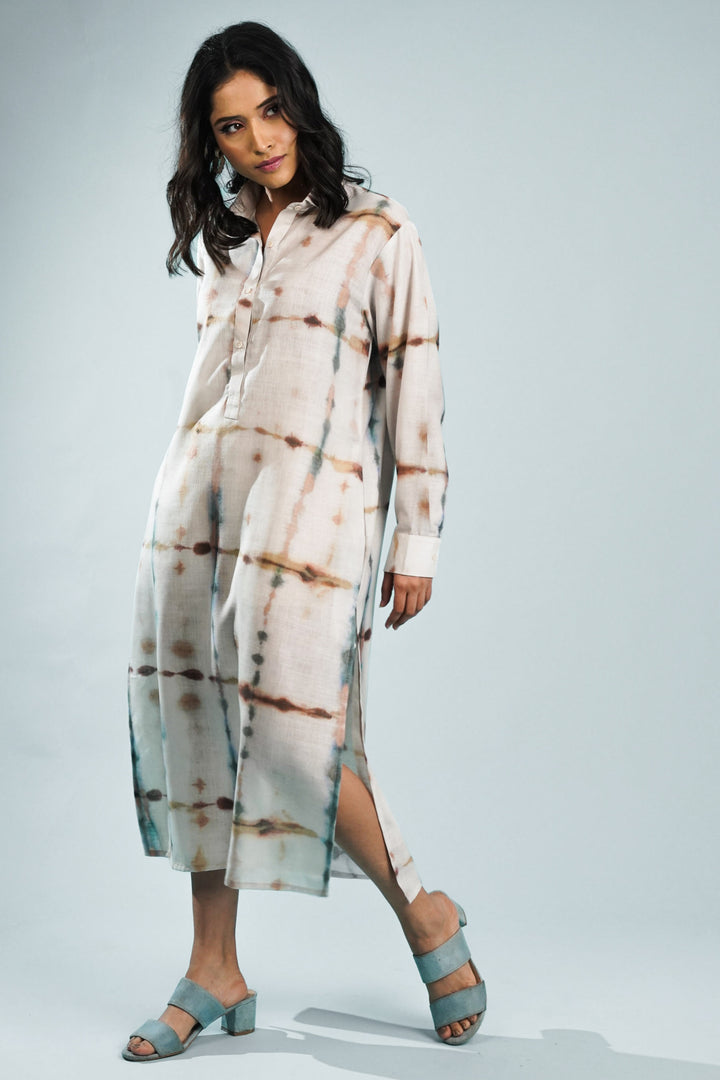 Harmony-dyed Shirt Dress