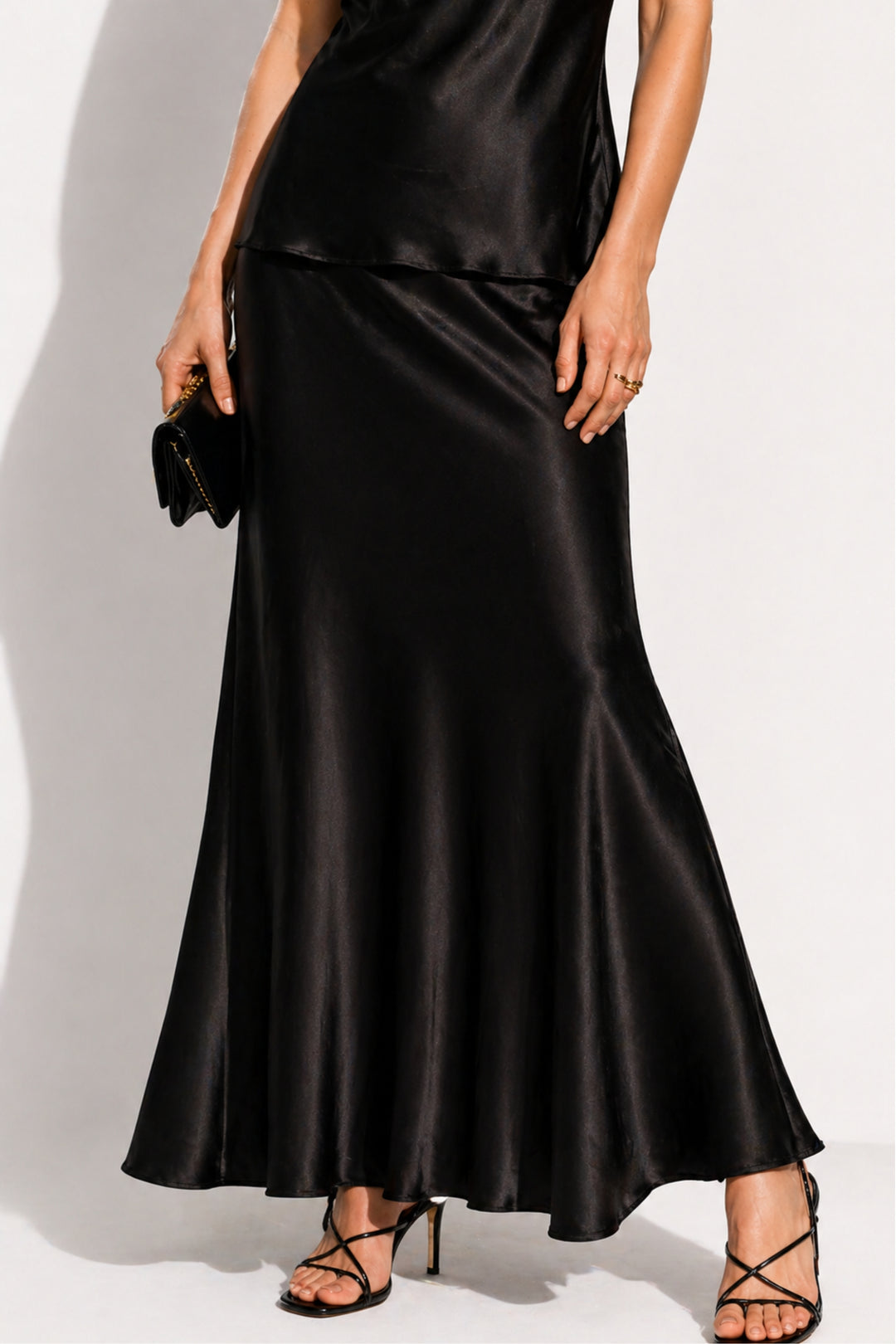 Augusta Black Satin Co-ord Set