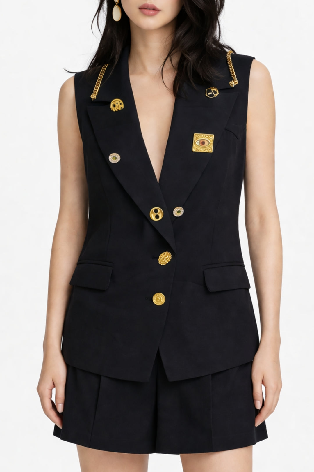 Black vest for Women