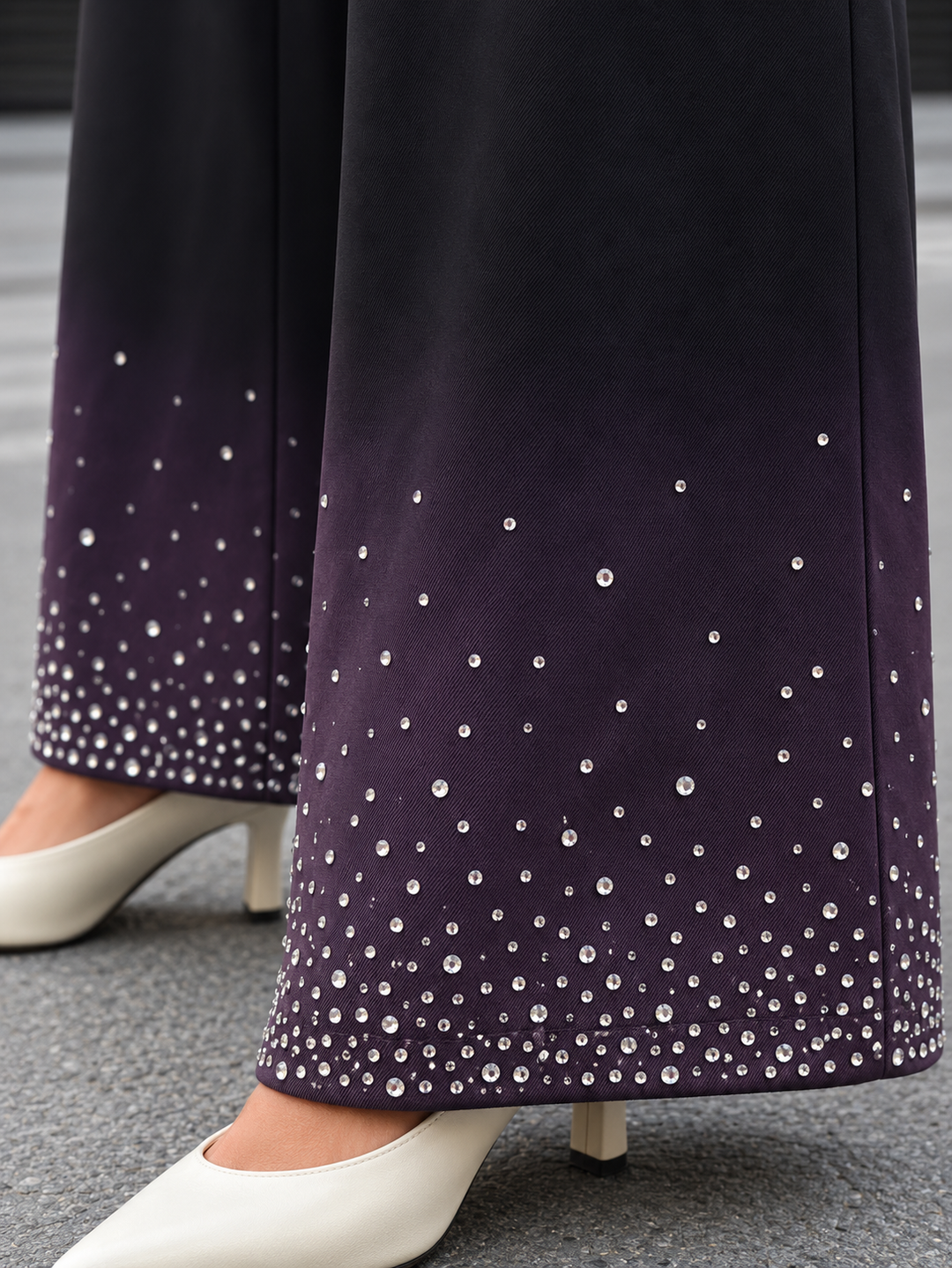 Noir Dusk Crystal-Embellished Trousers