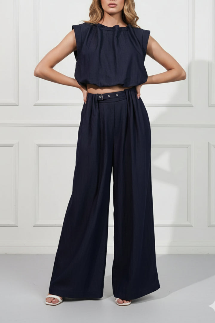 Poof Blue Denim  Co-ord Set