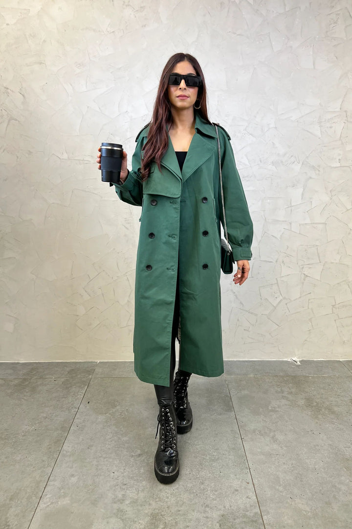 Luxe Ivy Long Trench Coat