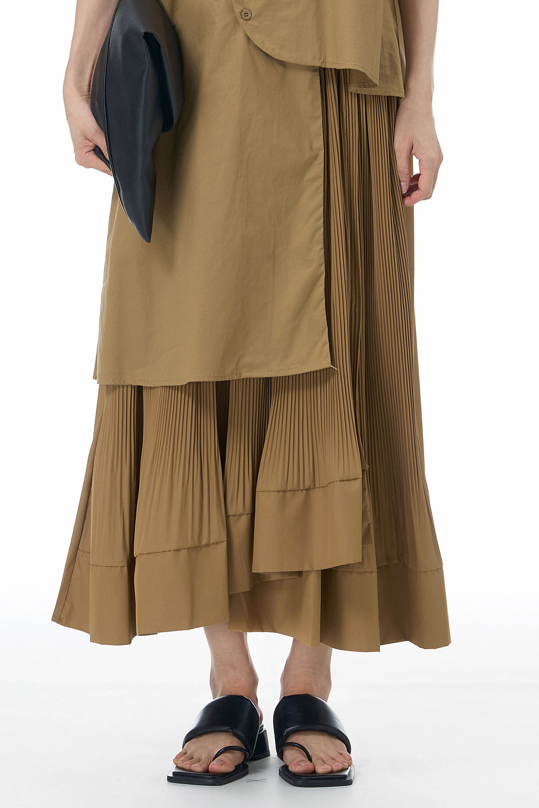 Golden Sand Pleat Skirt