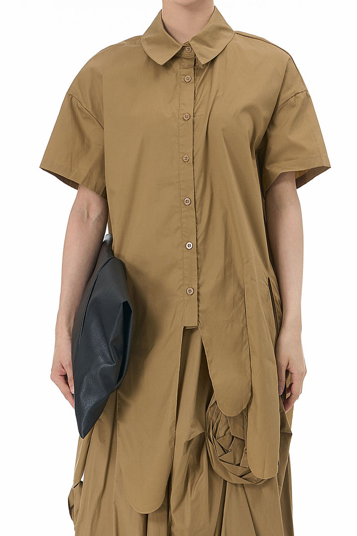 Sand Drift Asymmetric Hem Shirt