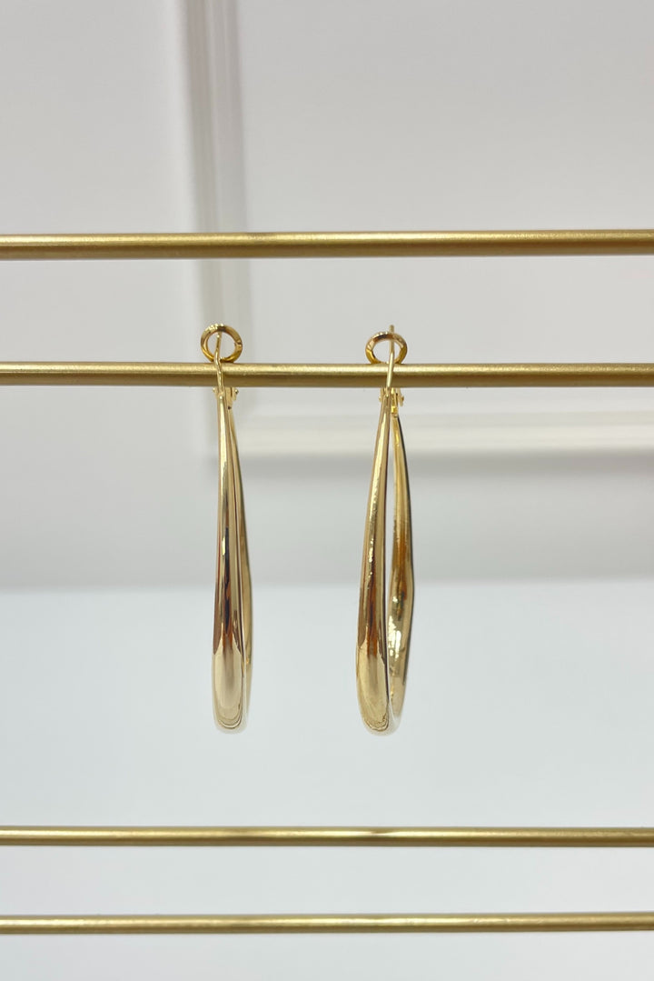 Sculpted Oval Shaped Earrings