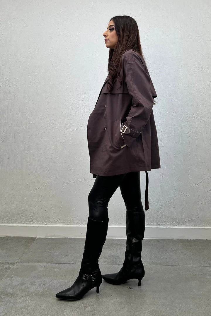 Mulberry Wine Trench Coat