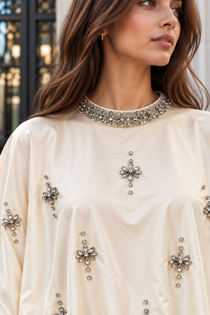 Lumiere Ivory Jewel Balloon Top