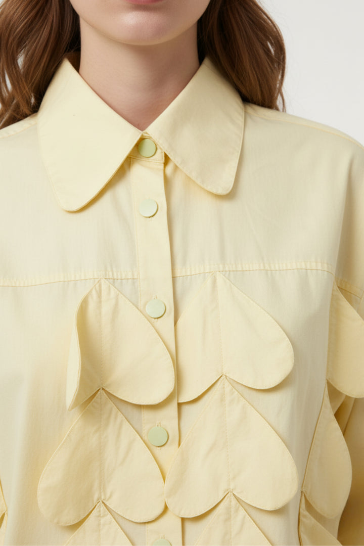 Sunkissed Yellow Applique Shirt