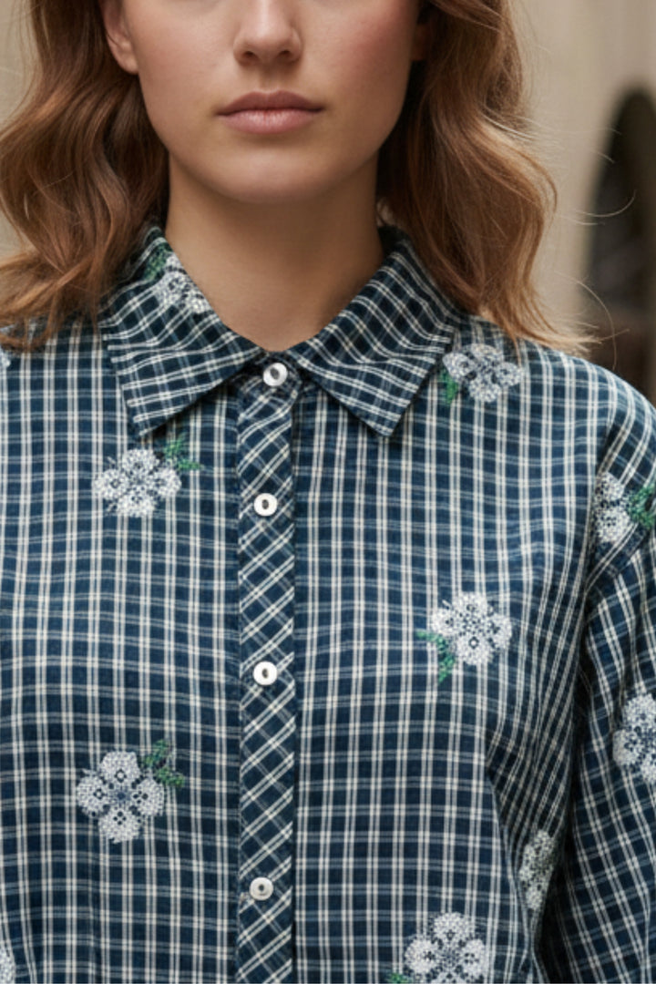 Midnight Garden Plaid Shirt